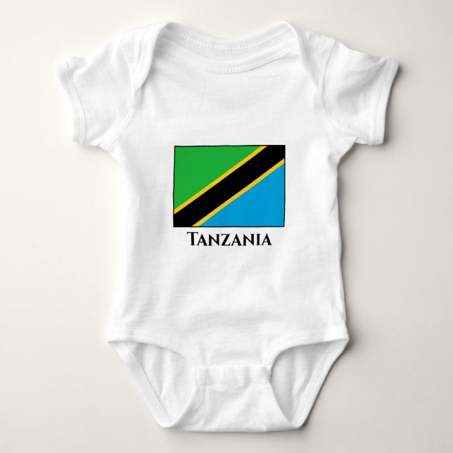 Body Para Bebé Bandera de Tanzania (Anverso)