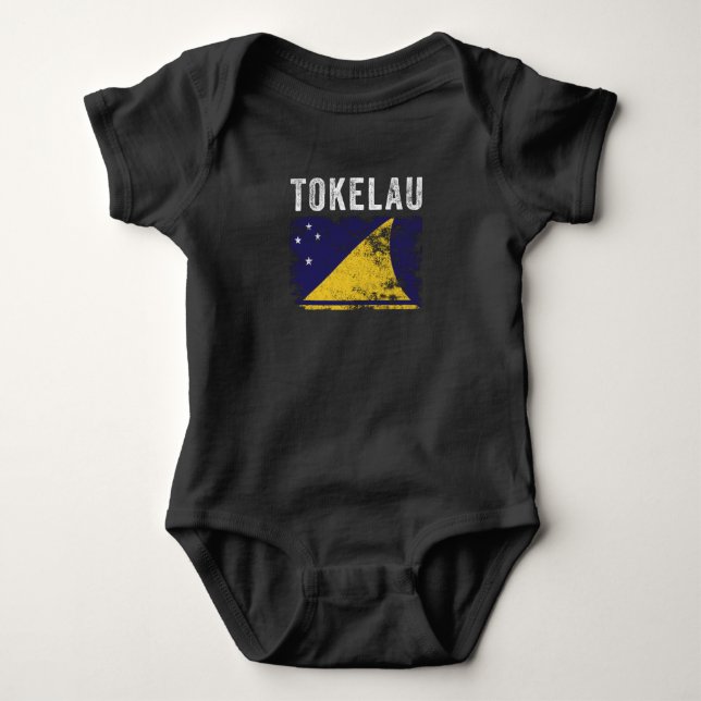 Body Para Bebé Bandera de Tokelau con problemas - Bandera de Toke (Anverso)