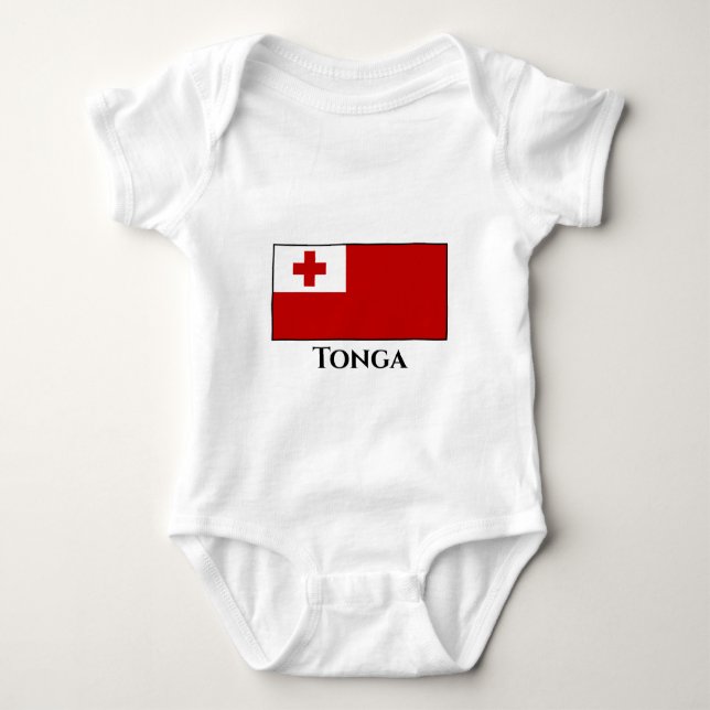 Body Para Bebé Bandera de Tonga (Anverso)