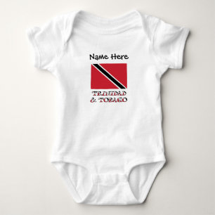 Body Para Bebé Bandera de Trinidad y Tobago Personalizada 