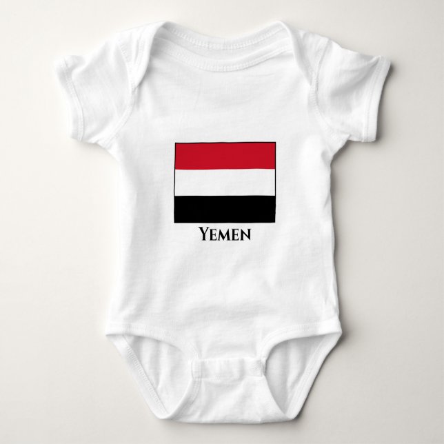 Body Para Bebé Bandera de Yemen (Anverso)