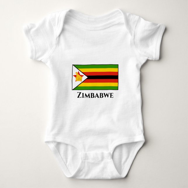 Body Para Bebé Bandera de Zimbabue (Anverso)