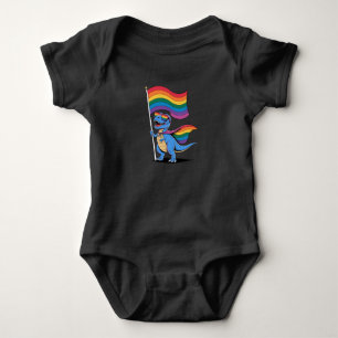 Body Para Bebé Bandera del arcoíris LGBT Orgullo Gay Dinosaurio