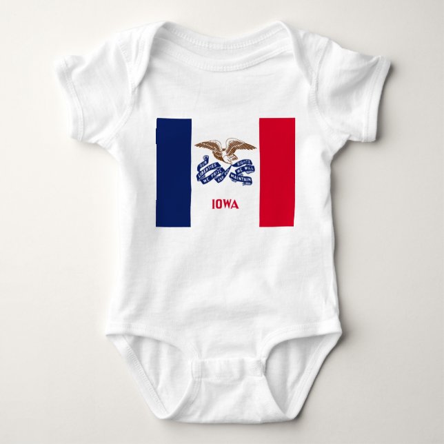 Body Para Bebé Bandera del Estado de Iowa (Anverso)