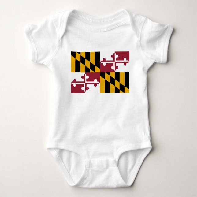 Body Para Bebé Bandera del estado de Maryland (Anverso)
