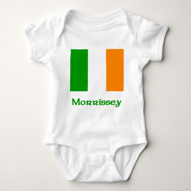 Body Para Bebé Bandera del irlandés de Morrissey (Anverso)