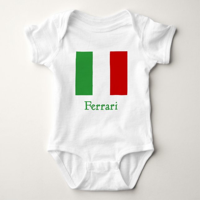 Body Para Bebé Bandera del italiano de Ferrari (Anverso)