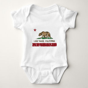 Body Para Bebé bandera el lago Tahoe de California apenado