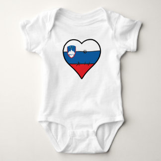 Body Para Bebé Bandera eslovena del Corazón de Eslovenia