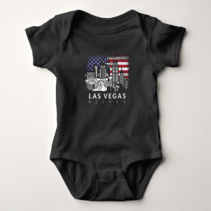 Body Para Bebé Bandera estadounidense de Las Vegas Nevada