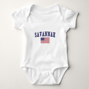 Body Para Bebé Bandera estadounidense de Savannah