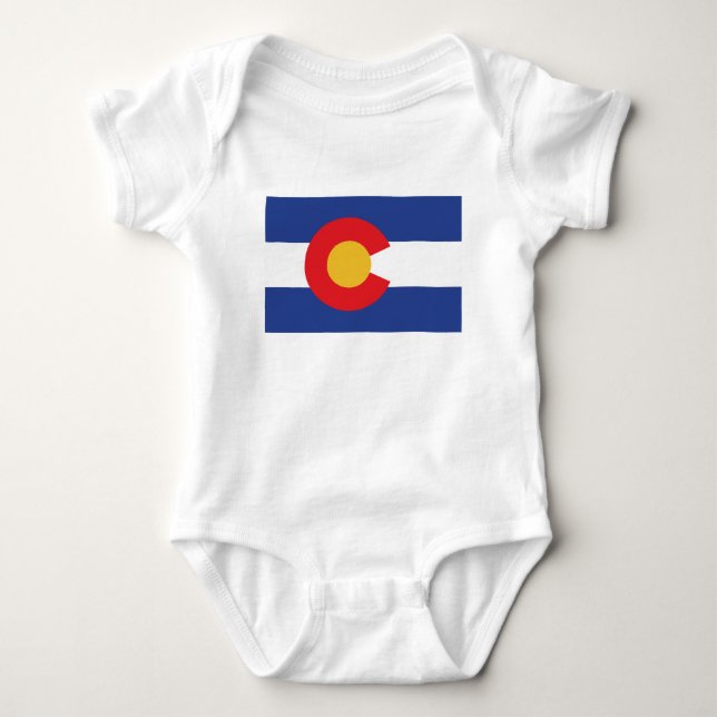 Body Para Bebé Bandera Estatal de Colorado (Anverso)