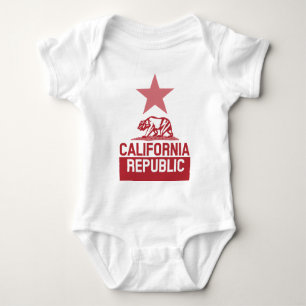 Body Para Bebé Bandera estatal de la REPÚBLICA CALIFORNIA