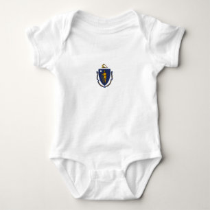 Body Para Bebé Bandera estatal de Massachusetts
