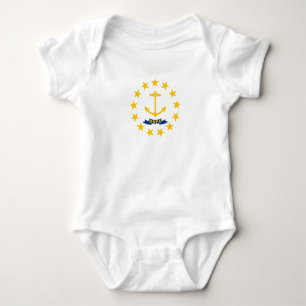 Body Para Bebé Bandera estatal de Rhode Island