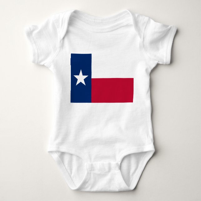 Body Para Bebé Bandera Estatal de Texas (Texas) (Anverso)