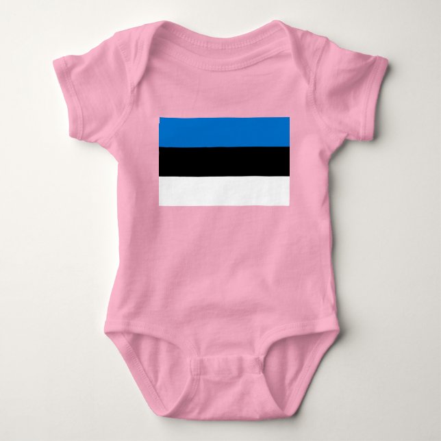 Body Para Bebé Bandera estonia (Anverso)