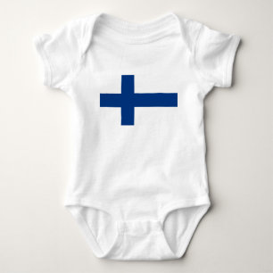 Body Para Bebé Bandera finlandesa (Finlandia) Baby Bodysuit