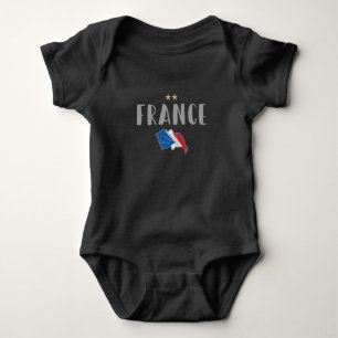 Body Para Bebé Bandera francesa de la camiseta de hinchas de fút