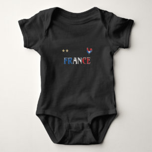 Body Para Bebé Bandera francesa de la camiseta de hinchas de fútb