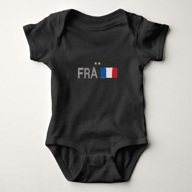 Body Para Bebé Bandera francesa de la camiseta de hinchas de fútb (Anverso)