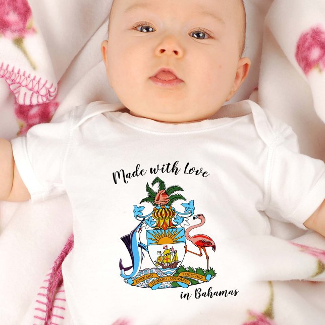 Body Para Bebé Bandera hecha con amor en Bahamas (Subido por el creador)