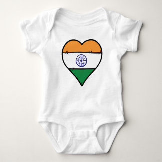 Body Para Bebé Bandera india del corazón de la India