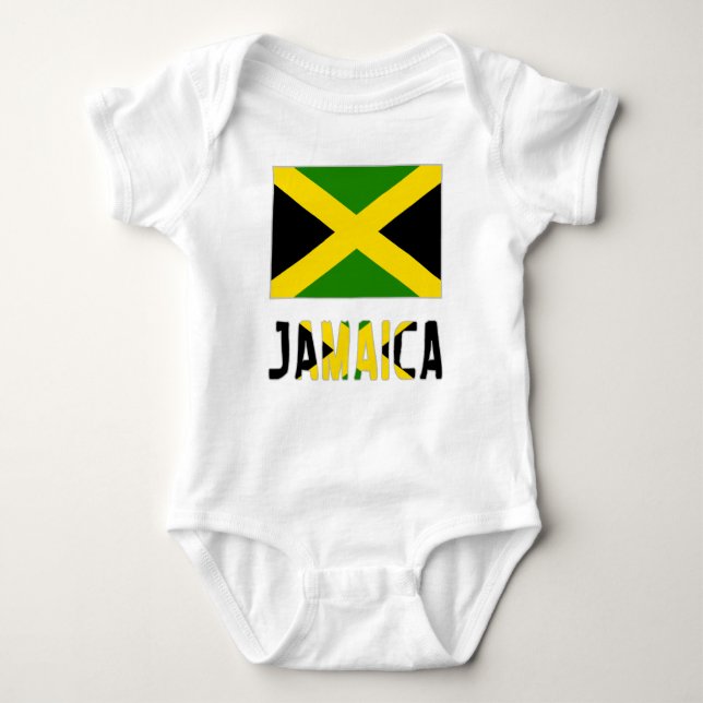 Body Para Bebé Bandera jamaiquina y Jamaica (Anverso)