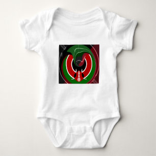 Body Para Bebé Bandera keniana fluida: Un diseño moderno
