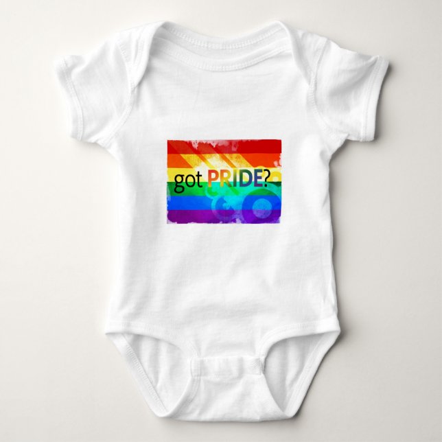 Body Para Bebé Bandera LGBT de orgullo (Anverso)