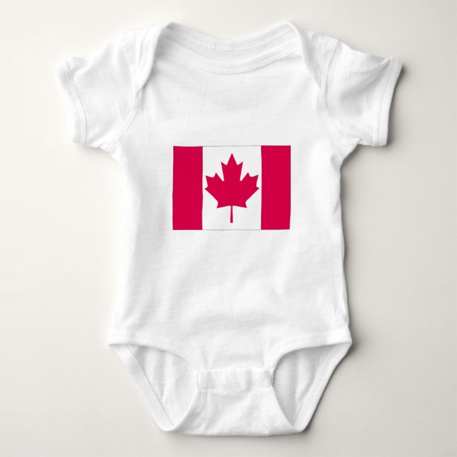 Body Para Bebé Bandera Nacional Canadiense (Anverso)