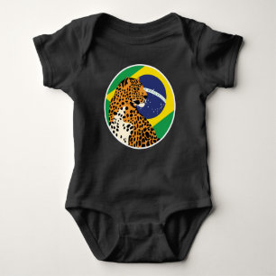 Body Para Bebé Bandera nacional Jaguar de Brasil