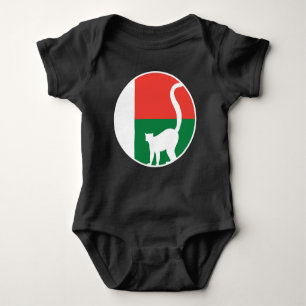 Body Para Bebé Bandera nacional malgache de Lemur