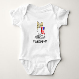 Body Para Bebé Bandera Patriótica Americana USA Papillon (limón)