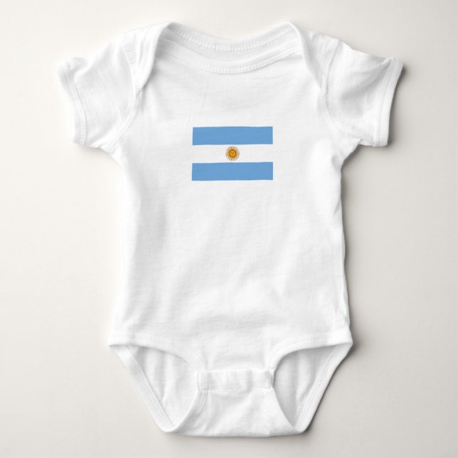 Body Para Bebé Bandera Patriótica Argentina (Anverso)