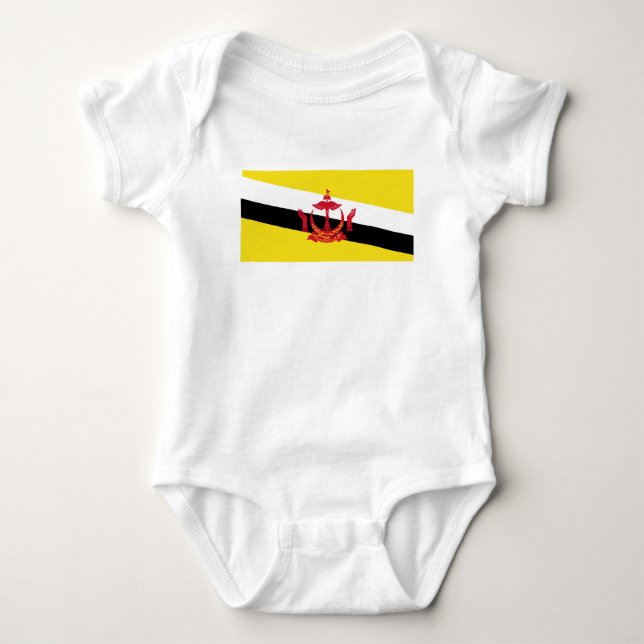 Body Para Bebé Bandera Patriótica De Brunei (Anverso)