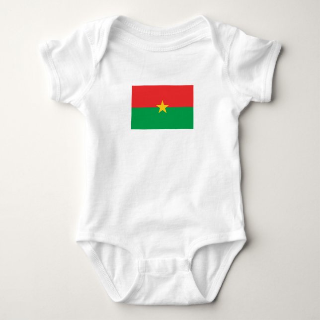 Body Para Bebé Bandera patriótica de Burkina Faso (Anverso)