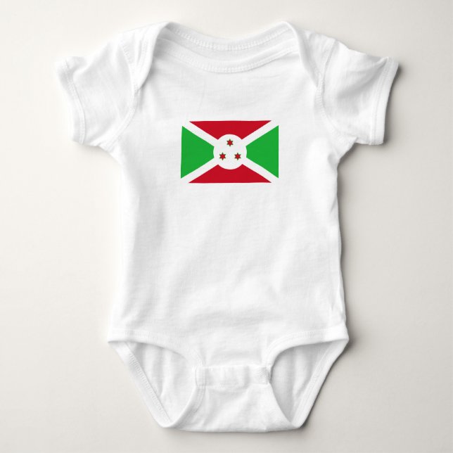 Body Para Bebé Bandera Patriótica de Burundi (Anverso)