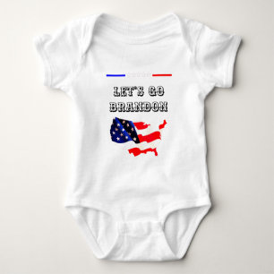 Body Para Bebé Bandera personalizada LET'S GO BRANDON Trump 2024 