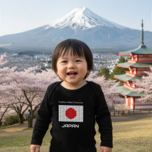 Body Para Bebé Bandera pixelada de Japón