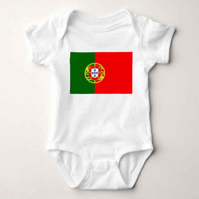 Body Para Bebé Bandera portuguesa (Portugal) (Anverso)