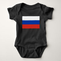 Bandera rusa (Rusia) Baby Bodysuit