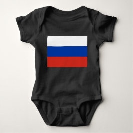 Body Para Bebé Bandera rusa (Rusia) Baby Bodysuit