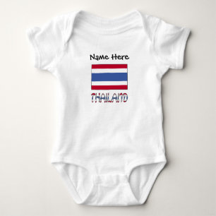 Body Para Bebé Bandera tailandesa personalizada