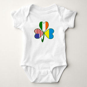 Body Para Bebé Bandera Trébol Ucraniana