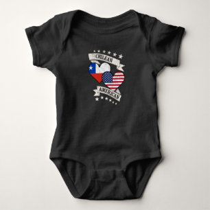 Body Para Bebé Banderas de Corazón Chileno Americano Chile Améric