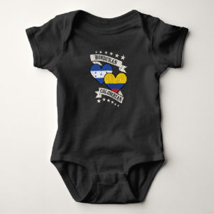 Body Para Bebé Banderas del Corazón de Honduras Colombia