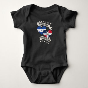 Body Para Bebé Banderas del Corazón de Honduras Dominicana