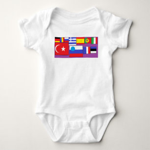 Body Para Bebé Banderas del mundo