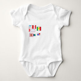 Body Para Bebé banderas del mundo